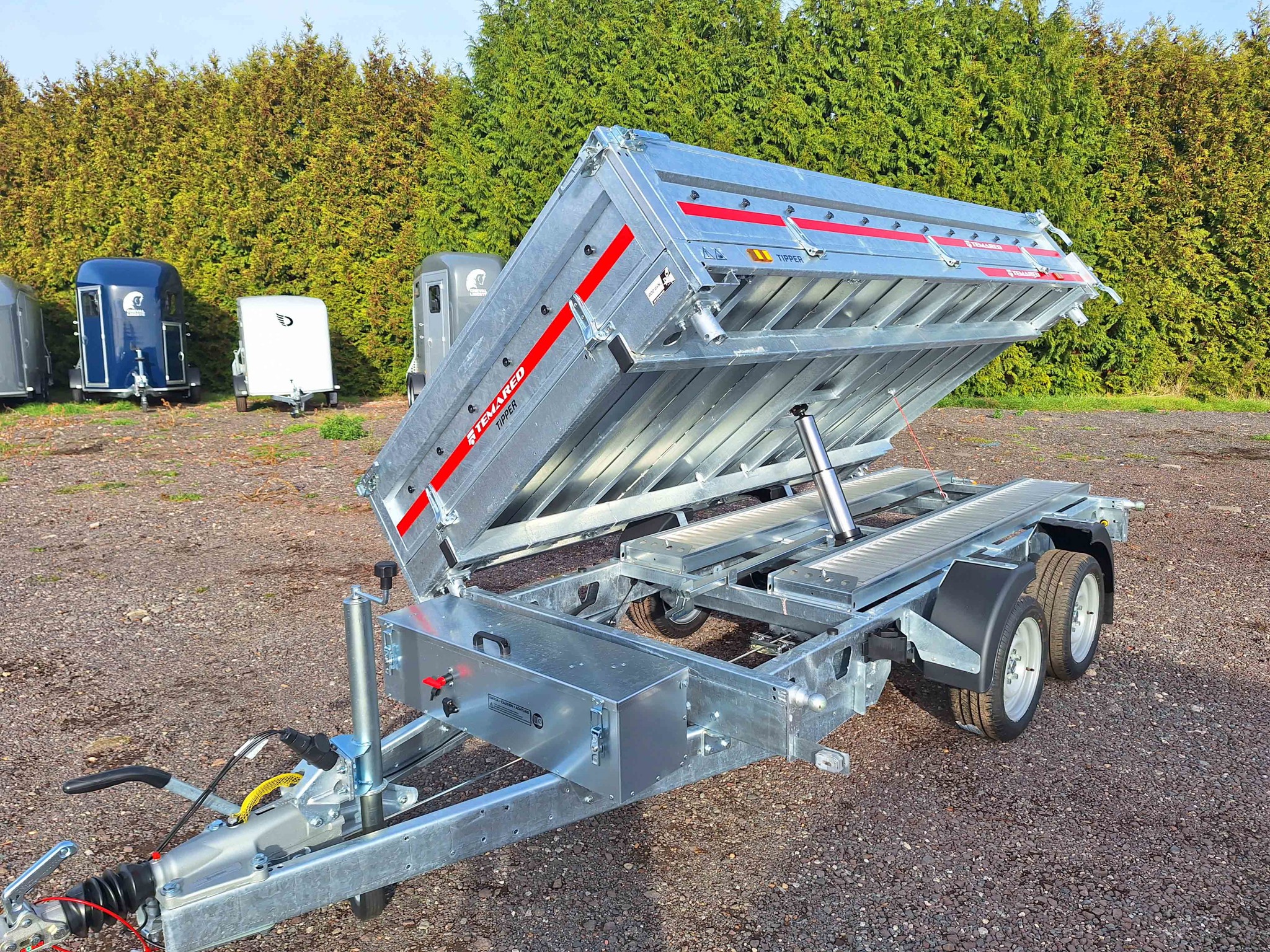 3.5t - elektr. 3-Seiten-Kipper 3,24 x 1.70m mit 40er Stahlbordwänden