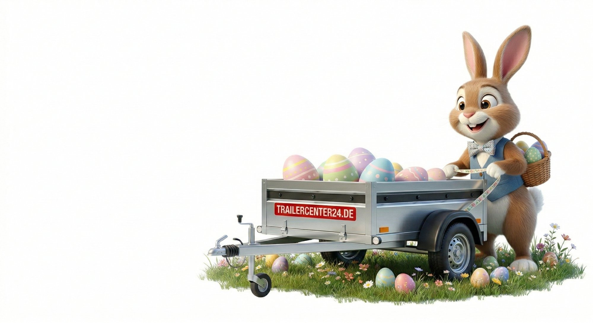 Osterhase mit Anhänger